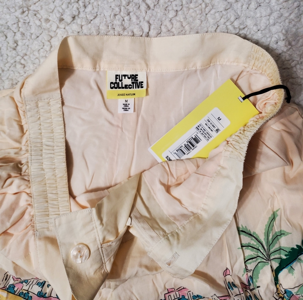 SET: Future Collective With Jenee Nylor Short Sleeve Resort Shirt & Shorts - Picture 9 of 12